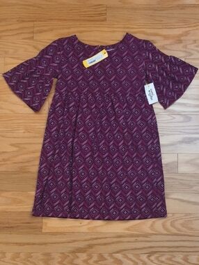 Rumi + Ryder Princess Sleeve Geometric Print Dress Size M 8/10 NWT